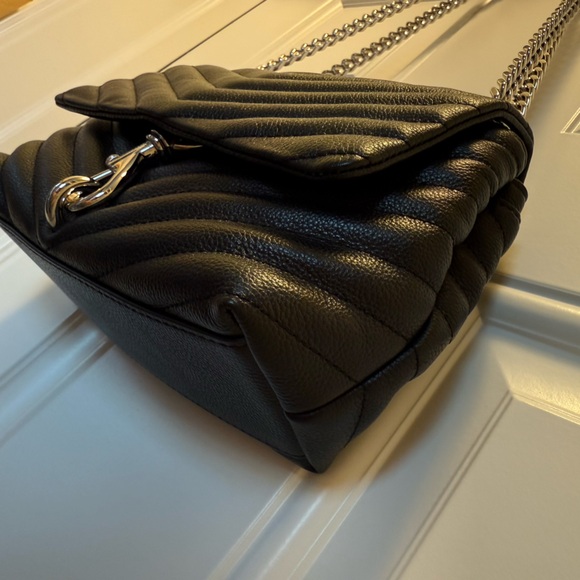 Rebecca Minkoff Edie Crossbody Black/Silver - Picture 6 of 9